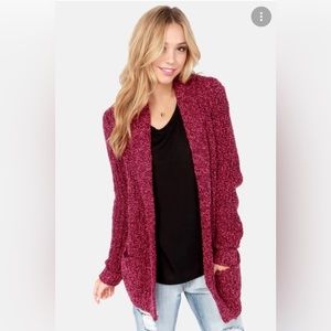 Torrid Burgundy Chenille Cardigan